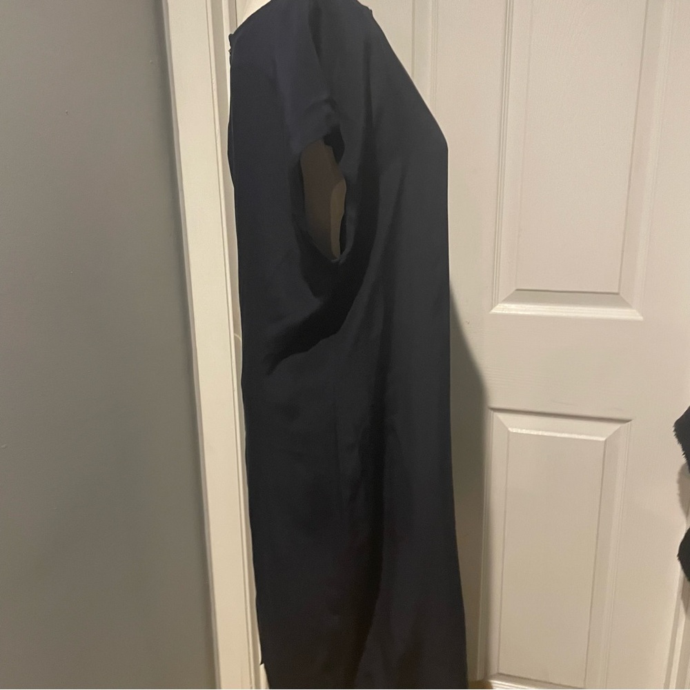 Elegant RALPH LAUREN BLUE LABEL NAVY 100% SHEATH DRESS S/12 - Picture 3 of 4